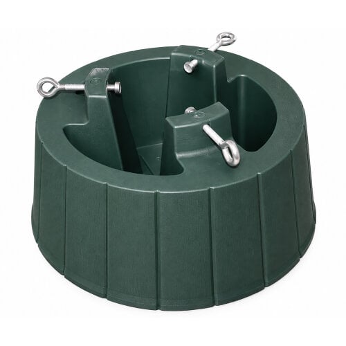 Large Trunk Christmas Tree Stand with Large Water Tank, For Trees up to 2.6m Tall, 3 Screw Clamps for 35–130mm Trunks, 6.2L Capacity, 40cm Diameter