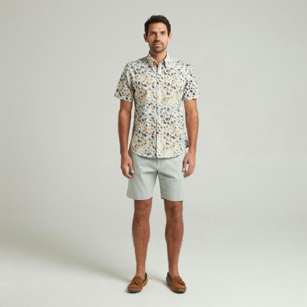 Gabicci G54W12 Mens Short Sleeve Printed  Shirt Gabicci Classic - CREAM