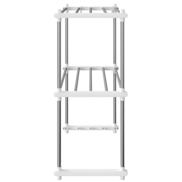 Berkfield Microwave Shelf White 51x27x63 cm Aluminium