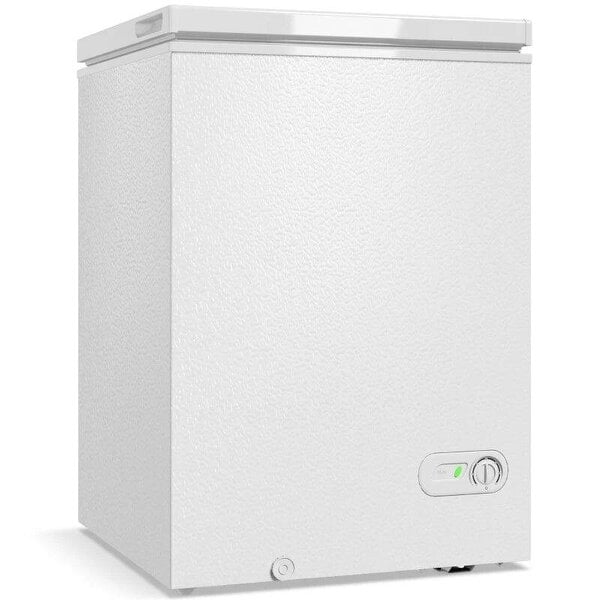 91L Freestanding Chest Freezer with Removable Storage Basket, Chest Freezer with Mechanical Temperature Control, White