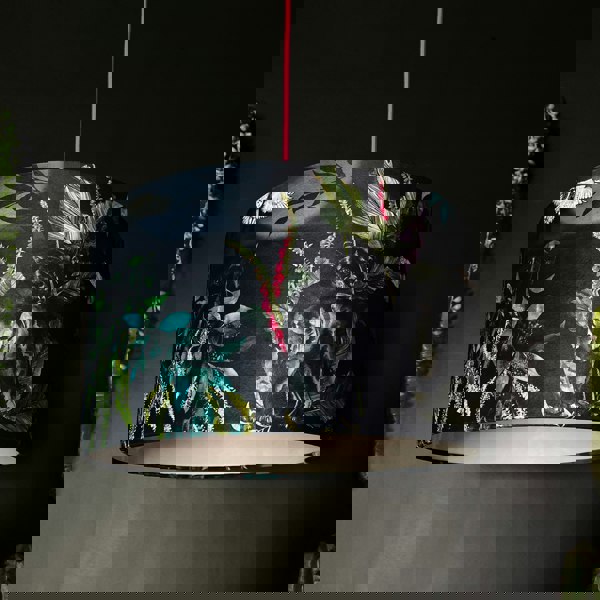 Handmade Velvet Lampshade in Carbon Black