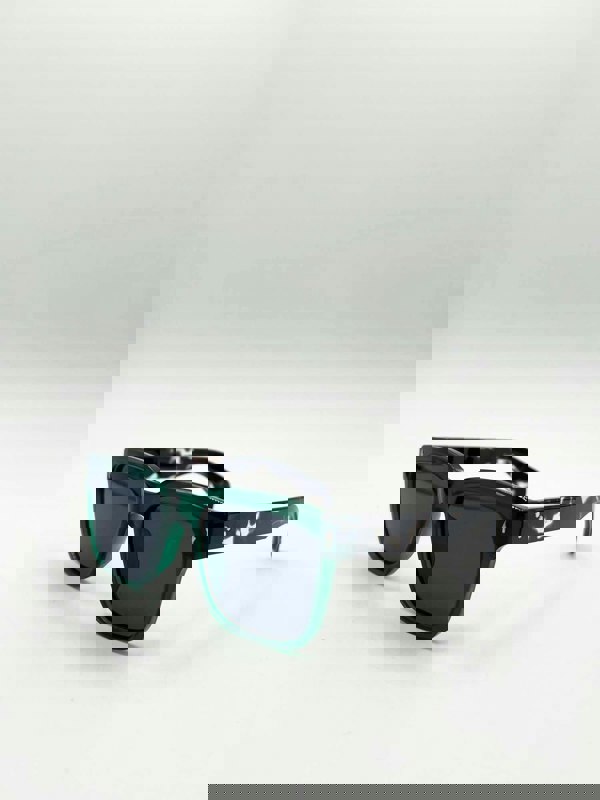 SVNX Square Sunglasses in Green Black