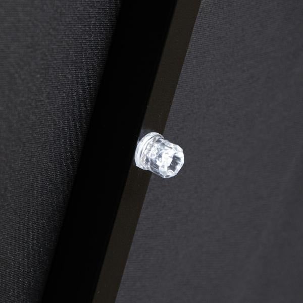 Samuel Alexander Outdoor 4 Person Round Glass Top Garden Dining Table Chairs With Grey Banana Lit Parasol and Base Set