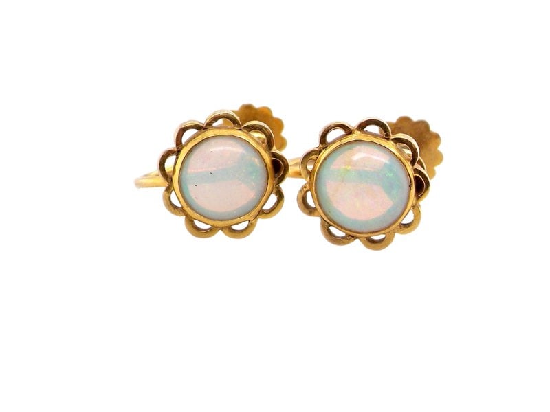 Vintage Tom A pair of opal earrings