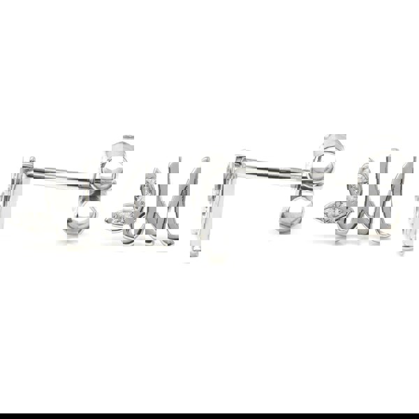 Say It With Winged Initial Earrings - Sterling Silver