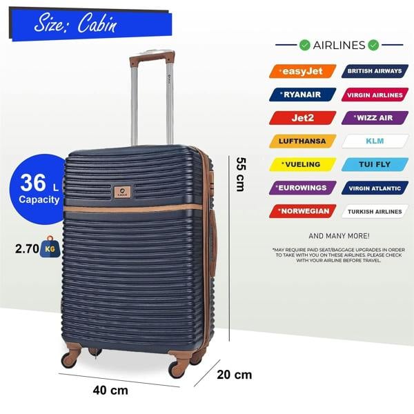 Eagle Luggage Hardshell ABS Suitcase Luggage Travel Set