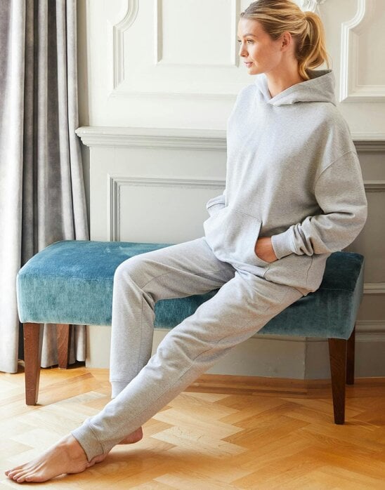 British Boxers Women's Organic Cotton Relax Joggers – Heather Grey