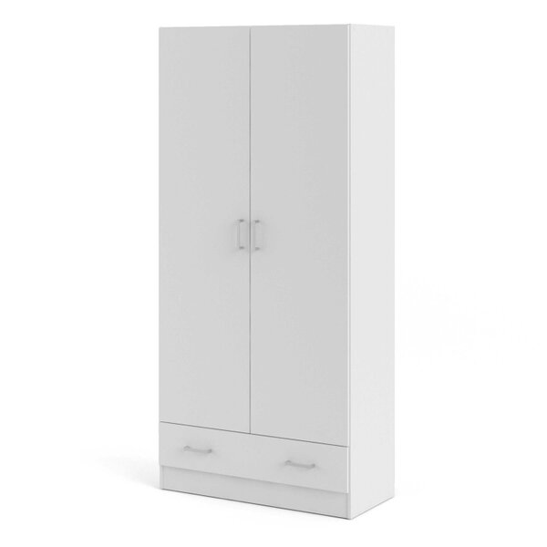Wyld Haus Berlin White Slim 2 Door Bedroom Wardrobe 1 Drawer