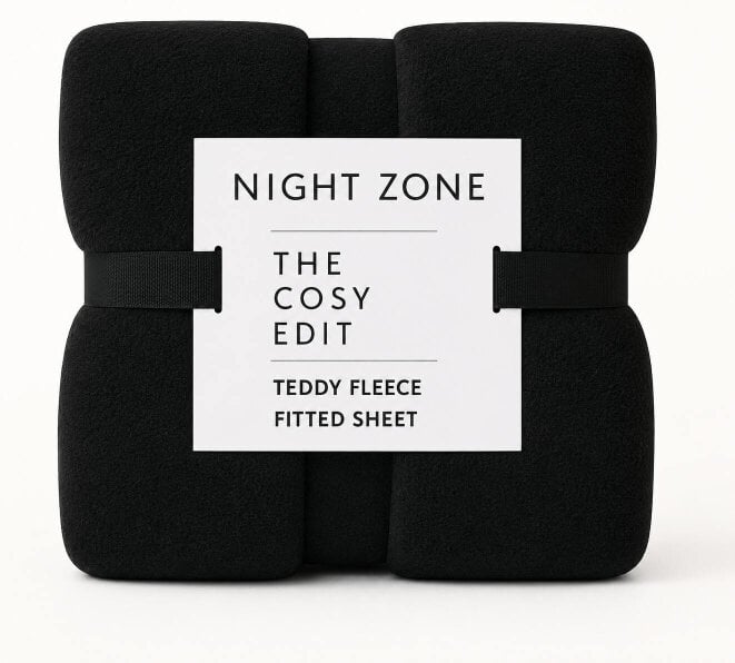 Night Zone Teddy Fleece Fitted Sheet 30cm Deep – Extra Deep Warm Teddy Bear Bedding
