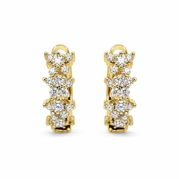 Gold Trip Crystal Flower Huggies