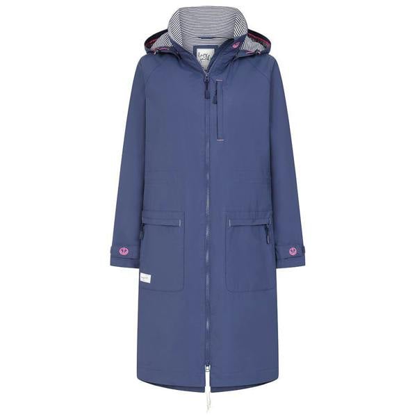 Lazy Jacks Women's Twilight Long Length Waterproof Jacket - Navy Blue