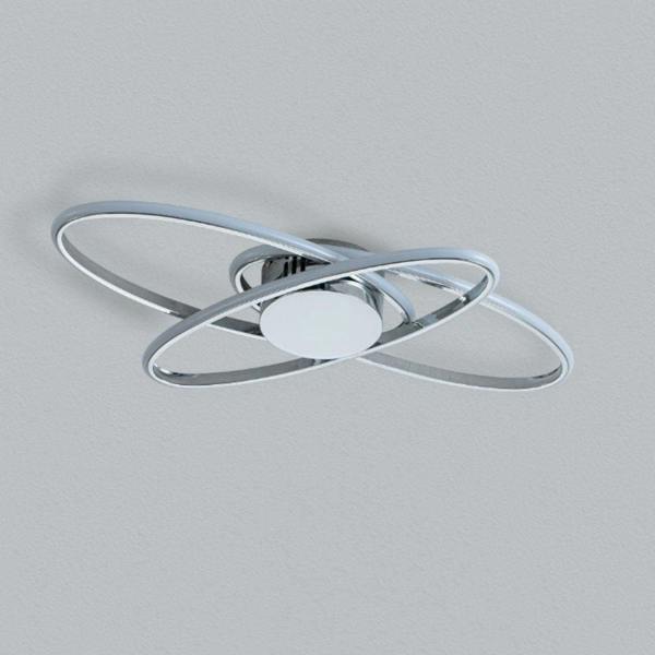 Pagazzi Lighting Astra 3 Light Chrome LED Semi Flush Ceiling Light