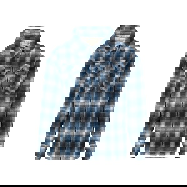 Mountain Warehouse Childrens/Kids Stream Checked Borg Lined Full Zip Shirt Jacket - Blue