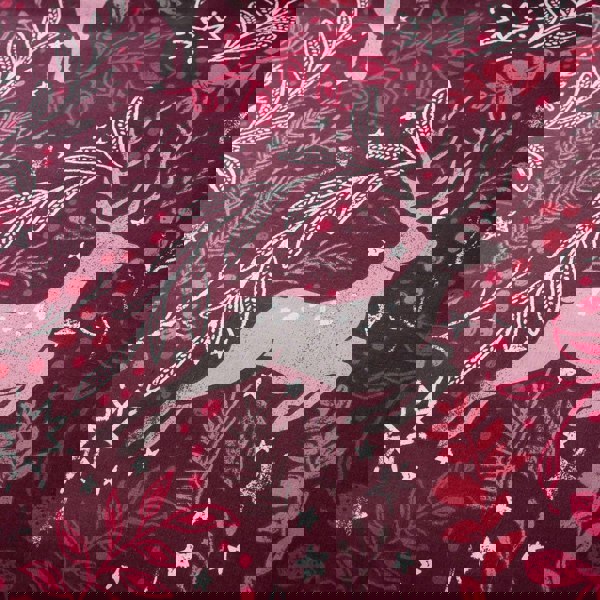 Portfolio Home Winter Stags Burgundy Duvet Cover Set