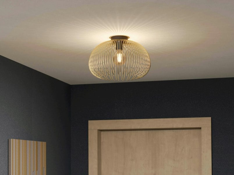 EGLO Venezuela Spherical Gold And Black Ceiling Light