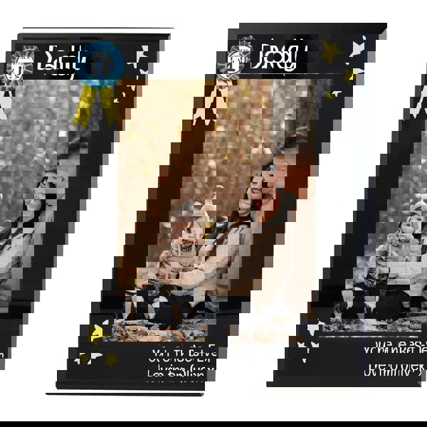 Personalised Memento Company Personalised No.1 Black Glass 5x7 Frame