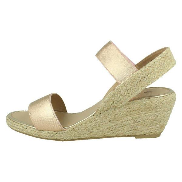 Savannah Ladies Savannah Elasticated Strap Wedge Heeled Sandals F2301