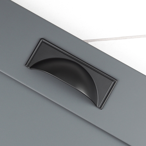 Handle & Home Matt Black Contemporary Cup Handles and Coordinating Knobs