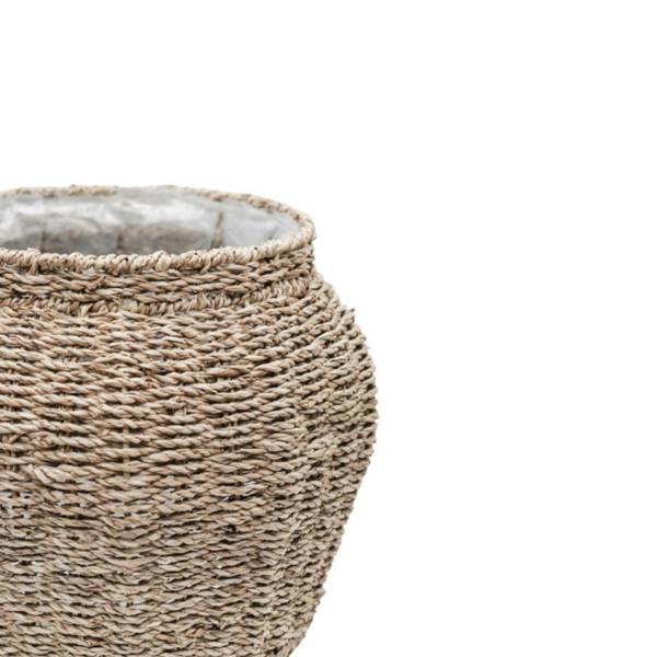 Ivyline Tula Tapered Seagrass Planter Set of 2