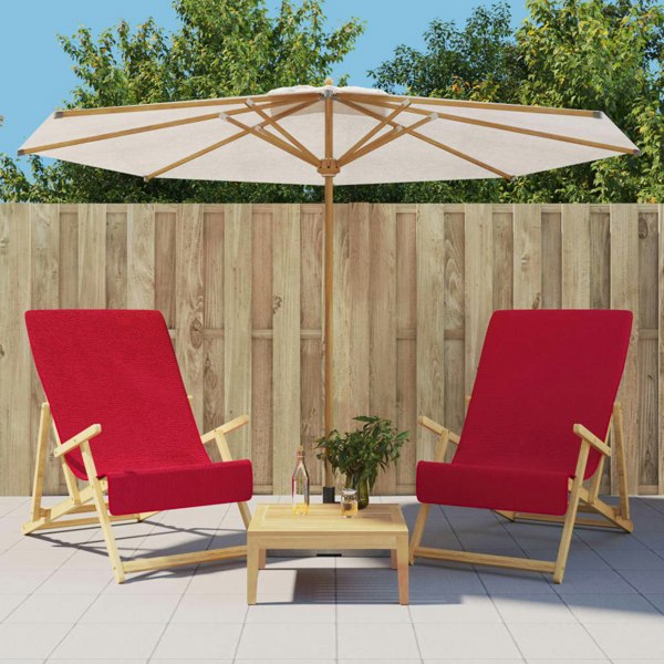 Berkfield Beach Towels 2 pcs Burgundy 60x135 cm Fabric 400 GSM