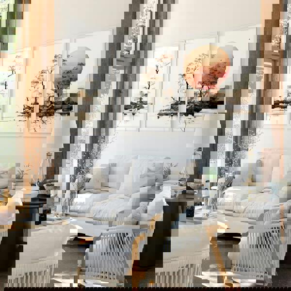 Living Room Wall Decor | Set of 3 Asian Inspired Wall art Prints