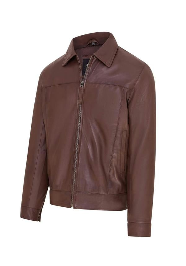 Infinity Leather Mens Retro Classic Leather Harrington Biker Jacket - Drammen