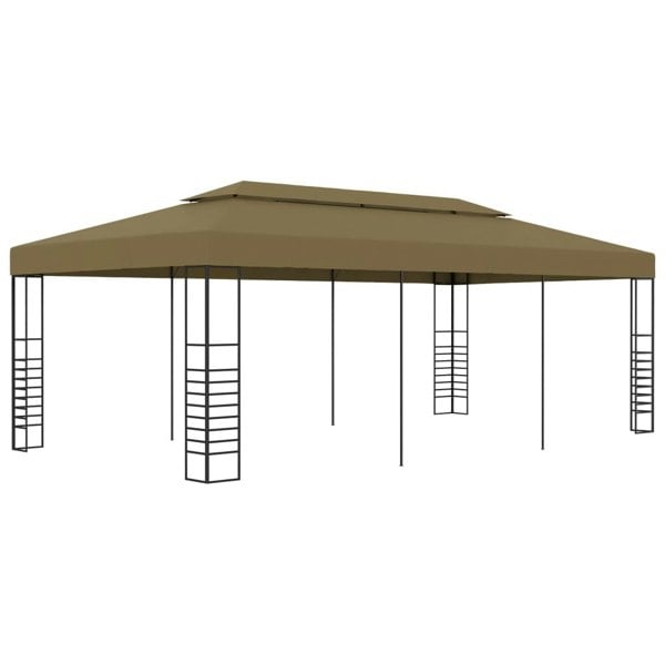 Berkfield Garden Gazebo 6x3x2.7 m Taupe 180 g/ma_