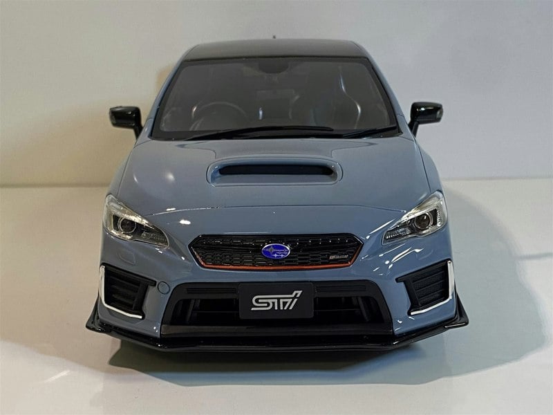 subaru sti s208 nbr challenge pack carbon rear wing grey 1:18 kyosho