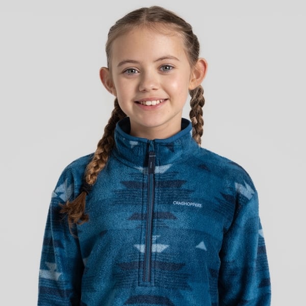 Craghoppers Kid's Half Zip Fleece Top - Blue Navy