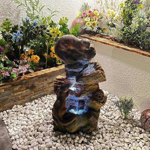 Tranquillity Water Features Curious Otters Animal Animal Fountain Water Feature