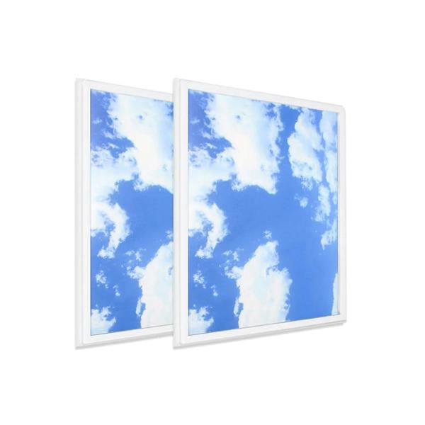ENER-J SKY Cloud 2D with Borderline LED Backlit Panel, 60x60cms, 40W, 2pcs pack