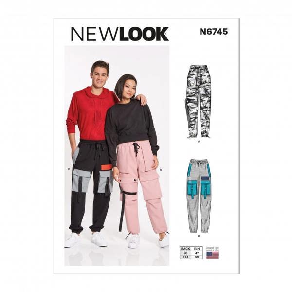New Look Sewing Pattern 6745, Trousers for Men, Women, A (XS-S-M-L-XL) - Intermediate