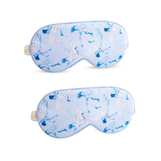 Satin Sleep Mask Twin Pack Sets - Various Designs - Cranes