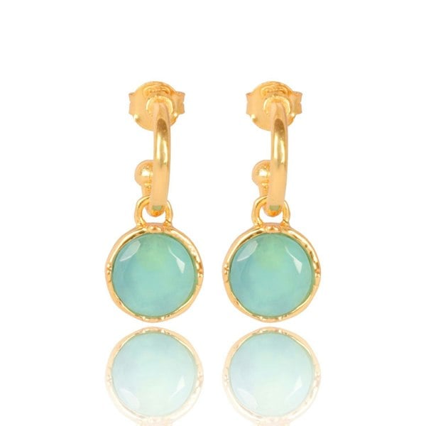 Lila Rasa London Blue Crystal Hoop Earrings