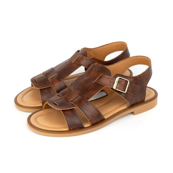 Embassy London Fiona - Brown - Women's Leather Gladiator Strap Sandals
