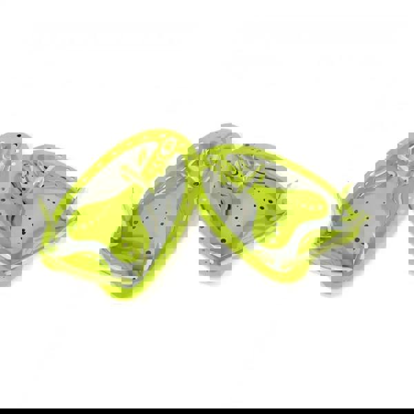 Zoggs Matrix hand paddles with lime green gray wave design