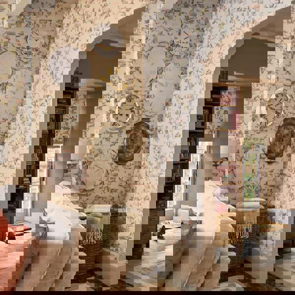 Laura Ashley Elderwood Wallpaper - Natural - 10m