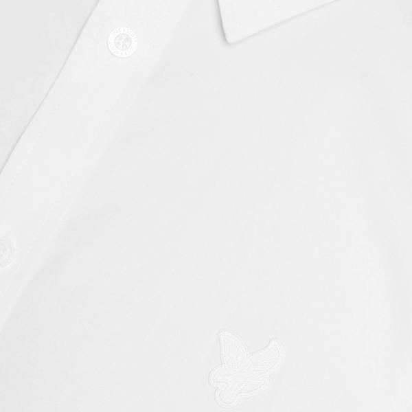 Lyle & Scott White Tonal Easy Care Poplin Shirt S