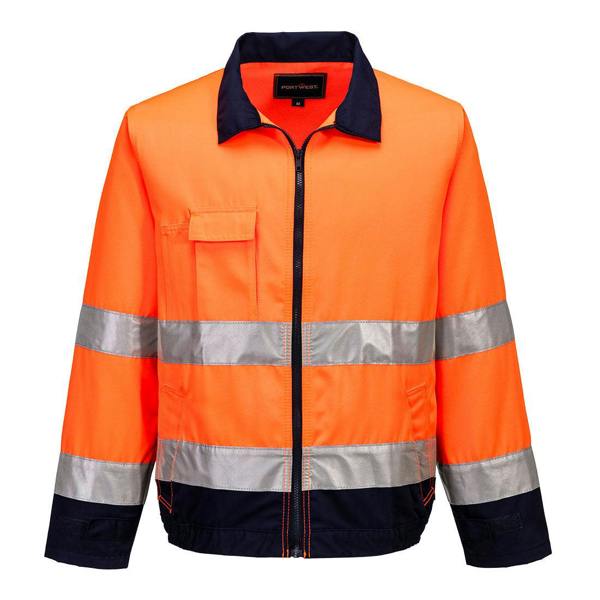Madrid Hi-Vis Contrast Bomber Jacket Portwest