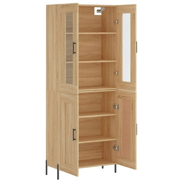 Berkfield Highboard Sonoma Oak 69.5x34x180 cm Engineered Wood