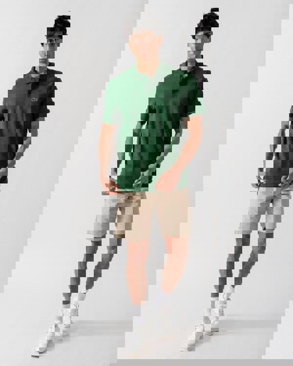 Lacoste Short Sleeved Mens Polo Shirt - Green 132 - CHO - Designer Mens Short Sleeve T-Shirts & Tops