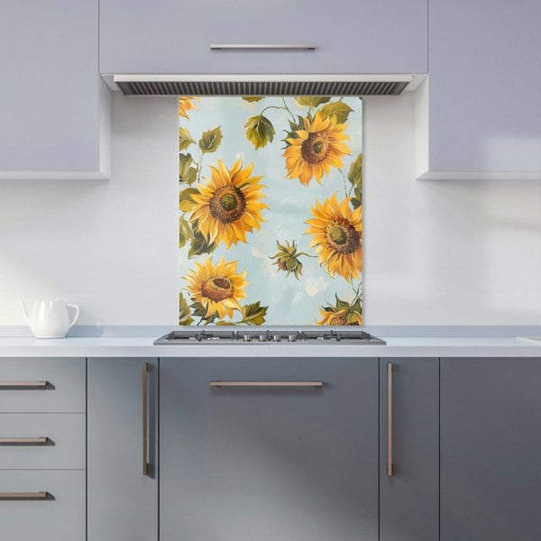 Warren Reed - Designer Summer Sunflowers Kitchen Splashback