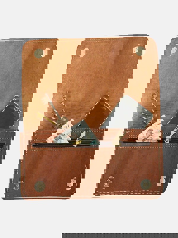 Berber Leather The Kenitra Shoulder Bag in Tan