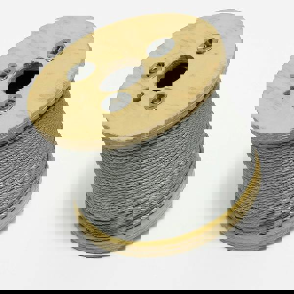 Galvanised Steel Wire Rope 7X7 1.5MM - 4MM 100M Reel (Clear PVC Plastic Coated Metal Cable)