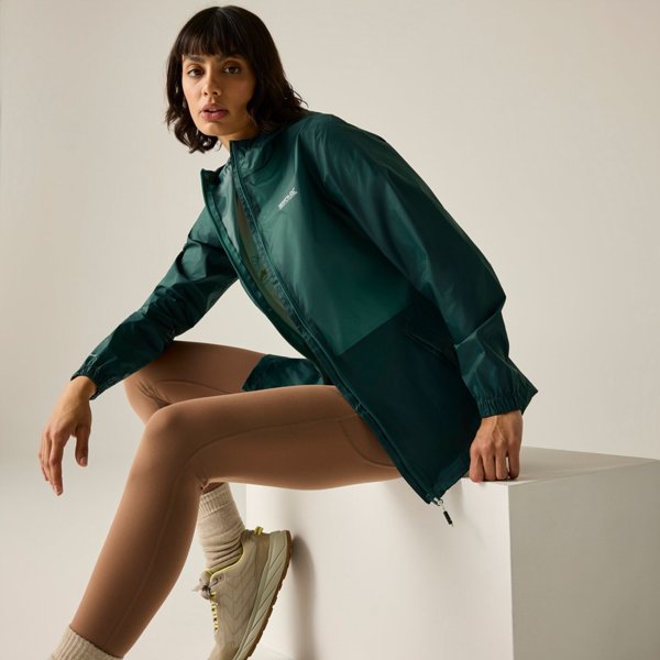 Regatta Womens Pack It III Waterproof Jacket - Mediterranean Green
