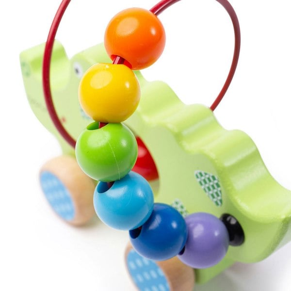 Bigjigs Toys Push Along Crocodile Bead Frame