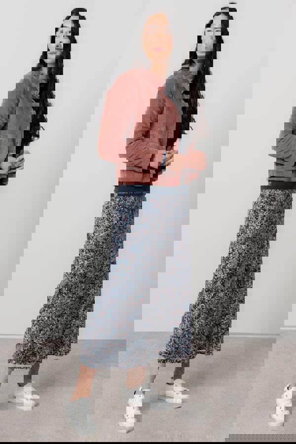 Lily & Me Rene Stretch Jumbo Cord Jacket Antique Rose