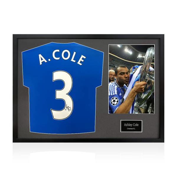 Ashley Cole Signed Chelsea Shirt Classic Frame