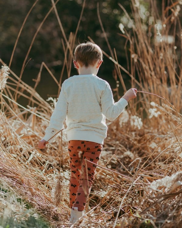 organic cotton Red Bear Print Leggings - image 1