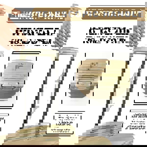 Pierre Cardin Riviera Hard Travel Suitcase 8 Spinner Wheeled Luggage with TSA Locks